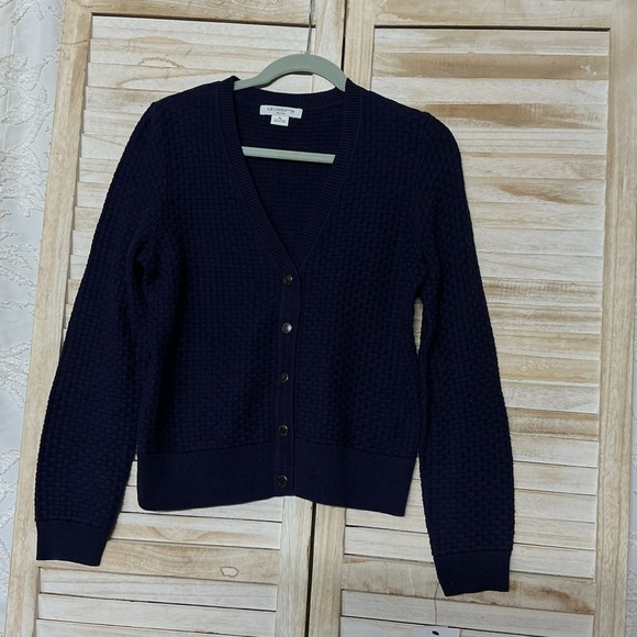 Liz Claiborne Sweaters - Liz Claiborne Deep Blue Cardigan Sweater